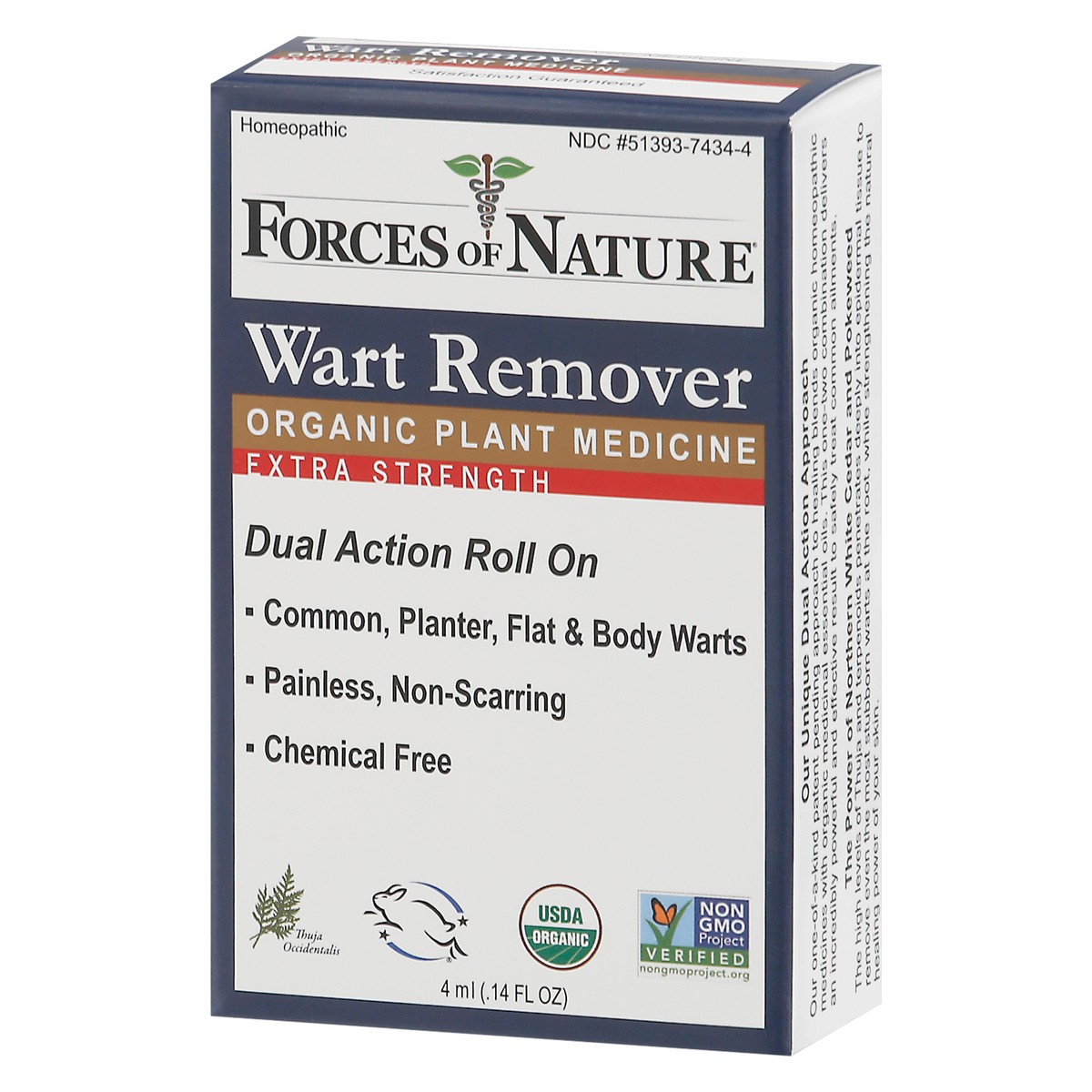 slide 2 of 12, Forces Of Nature Organic Wart Control Extra Strength Rollerball, 4 ml