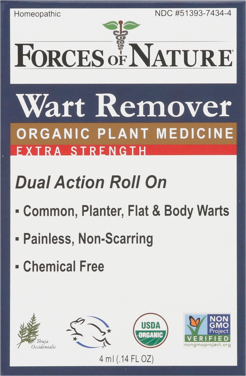 slide 1 of 12, Forces of Nature Organic Extra Strength Wart Remover 0.14 fl oz, 0.14 fl oz