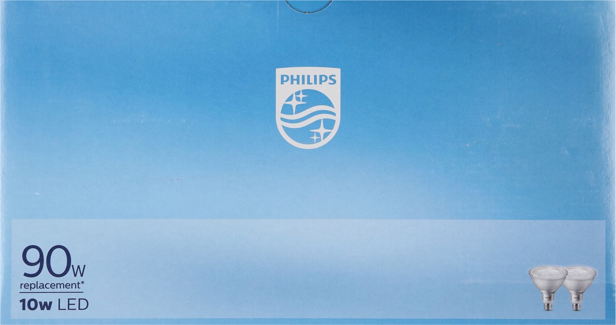slide 7 of 9, Philips 10-Watt (90-Watt) Medium Base Par38 Led Light Bulbs, 2 ct