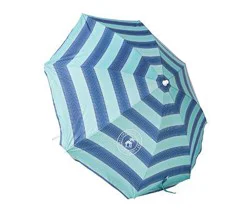 Caribbean Joe 6' Beach Umbrella With UV Protection - Horizon Stripe Print