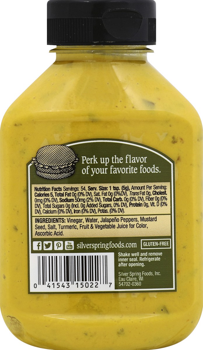 slide 6 of 7, Silver Spring Jalapeno Mustard, 9.5 oz