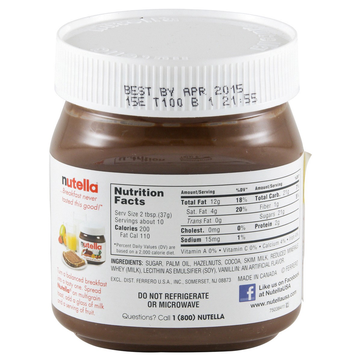 slide 4 of 4, Nutella Hazelnut Spread with Cocoa 13 oz, 13 oz