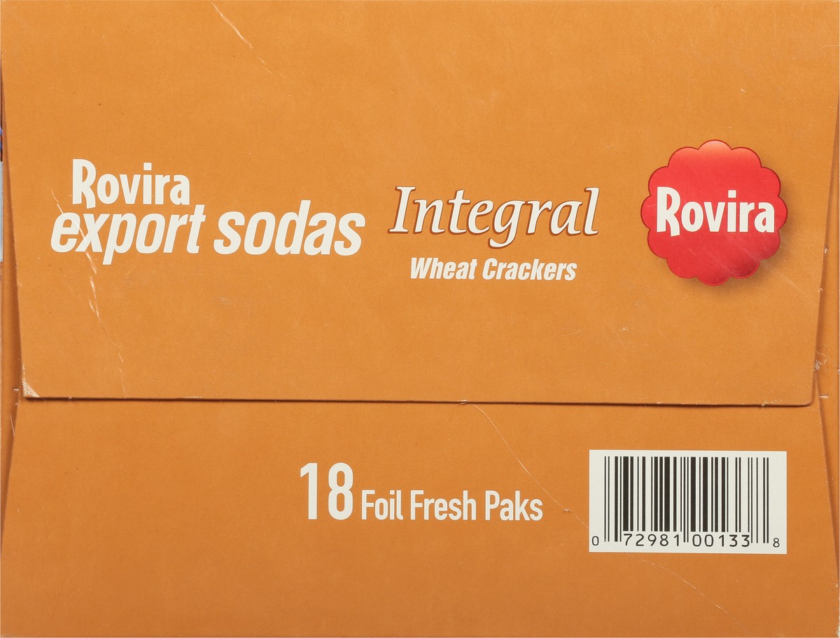 slide 9 of 9, Rovira Export Sodas Integral Wheat Crackers Family Size 18 Fresh Packs - 20.25 oz, 20.25 oz