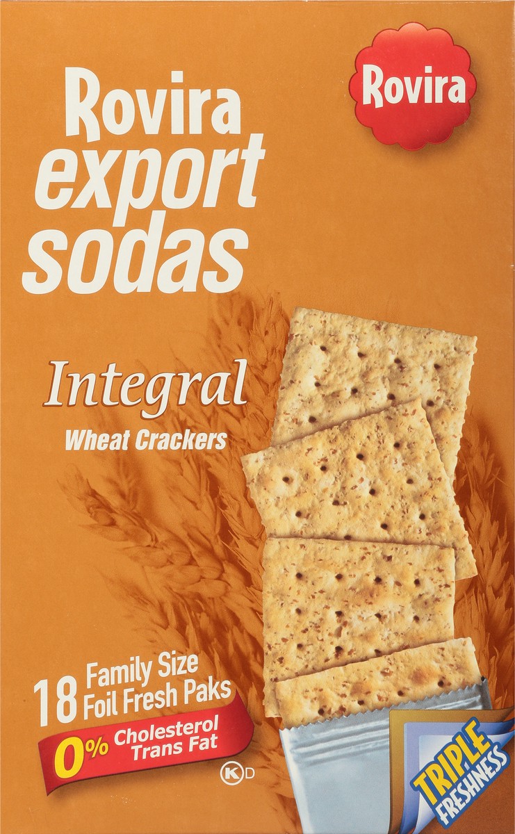 slide 8 of 9, Rovira Export Sodas Integral Wheat Crackers Family Size 18 Fresh Packs - 20.25 oz, 20.25 oz