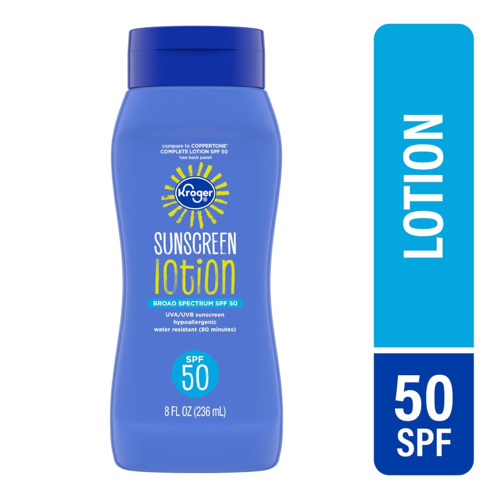 slide 2 of 2, Kroger Broad Spectrum Sunscreen Lotion Spf 50, 8 fl oz