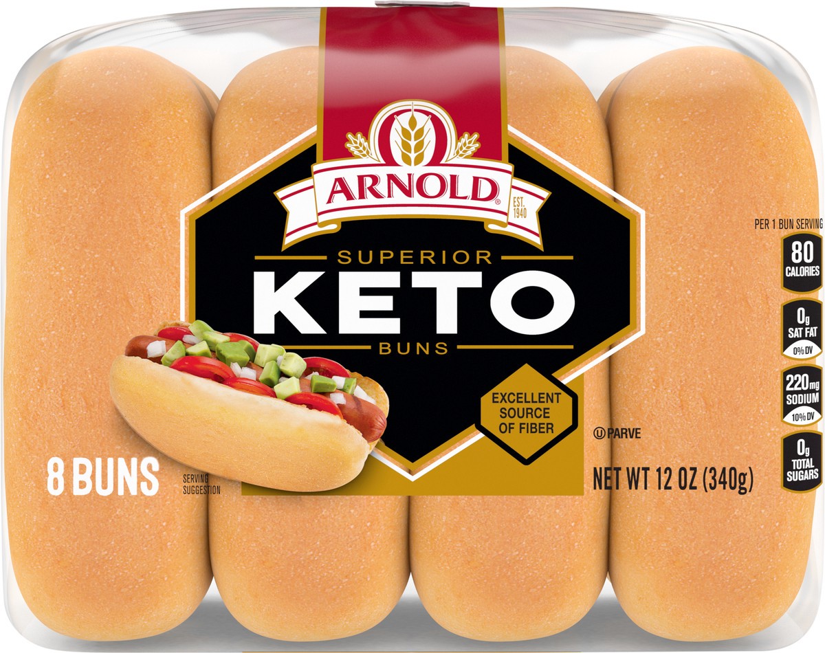 slide 6 of 7, Arnold Keto Buns, 8 count, 12 oz, 8 ct