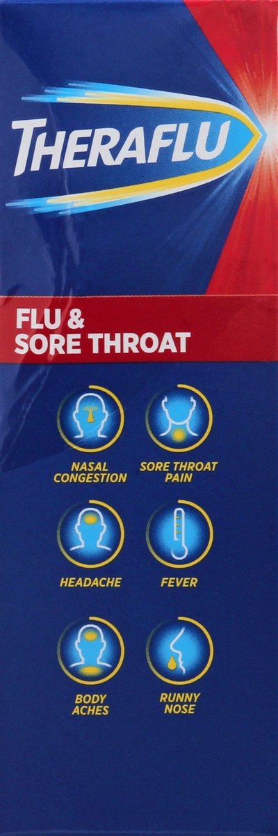 slide 8 of 9, Theraflu Packets Apple Cinnamon Flavor Flu & Sore Throat 6 ea, 6 ct