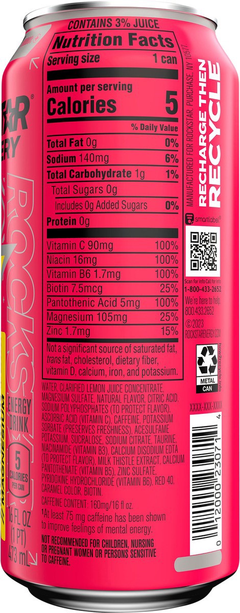 slide 6 of 11, Rockstar Recovery Energy Drink Strawberry Lemonade - 16 fl oz, 16 fl oz