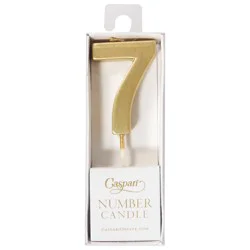 Caspari Gold 7 Number Candle 1 ea