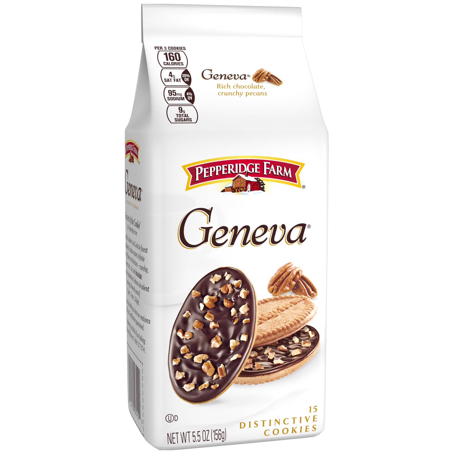 slide 1 of 5, Pepperidge Farm Geneva Chocolate & Pecan Covered Cookies, 5.5 oz. Bag, 5.5 oz