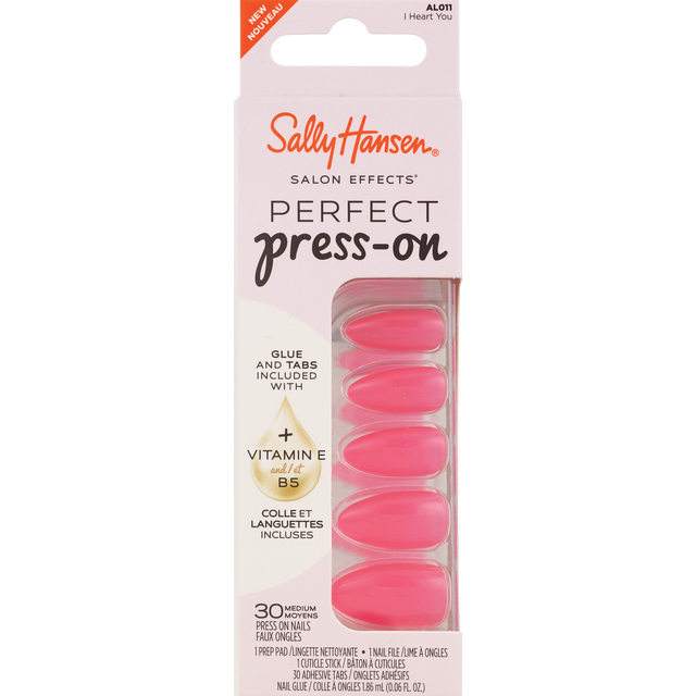 slide 1 of 1, SALLY HANSEN Sh Perfect Press On I Heart You, 1 ct