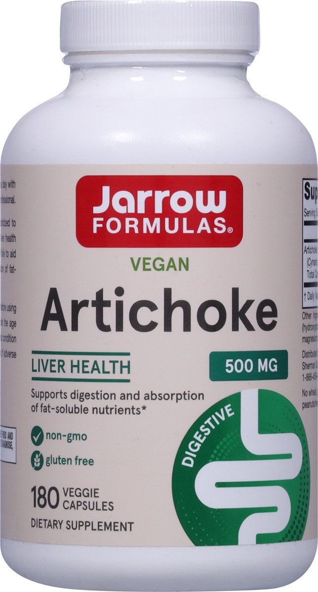 slide 5 of 13, Jarrow Formulas 500 mg Artichoke 180 Veggie Capsules, 180 ct