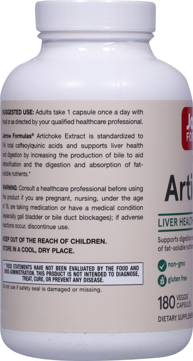 slide 13 of 13, Jarrow Formulas 500 mg Artichoke 180 Veggie Capsules, 180 ct