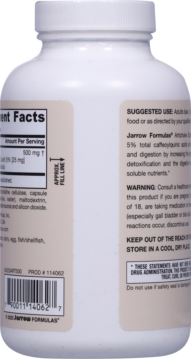 slide 4 of 13, Jarrow Formulas 500 mg Artichoke 180 Veggie Capsules, 180 ct