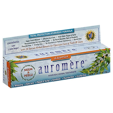 slide 1 of 1, Auromere Tthpste Herbal Licorice, 4.16 oz