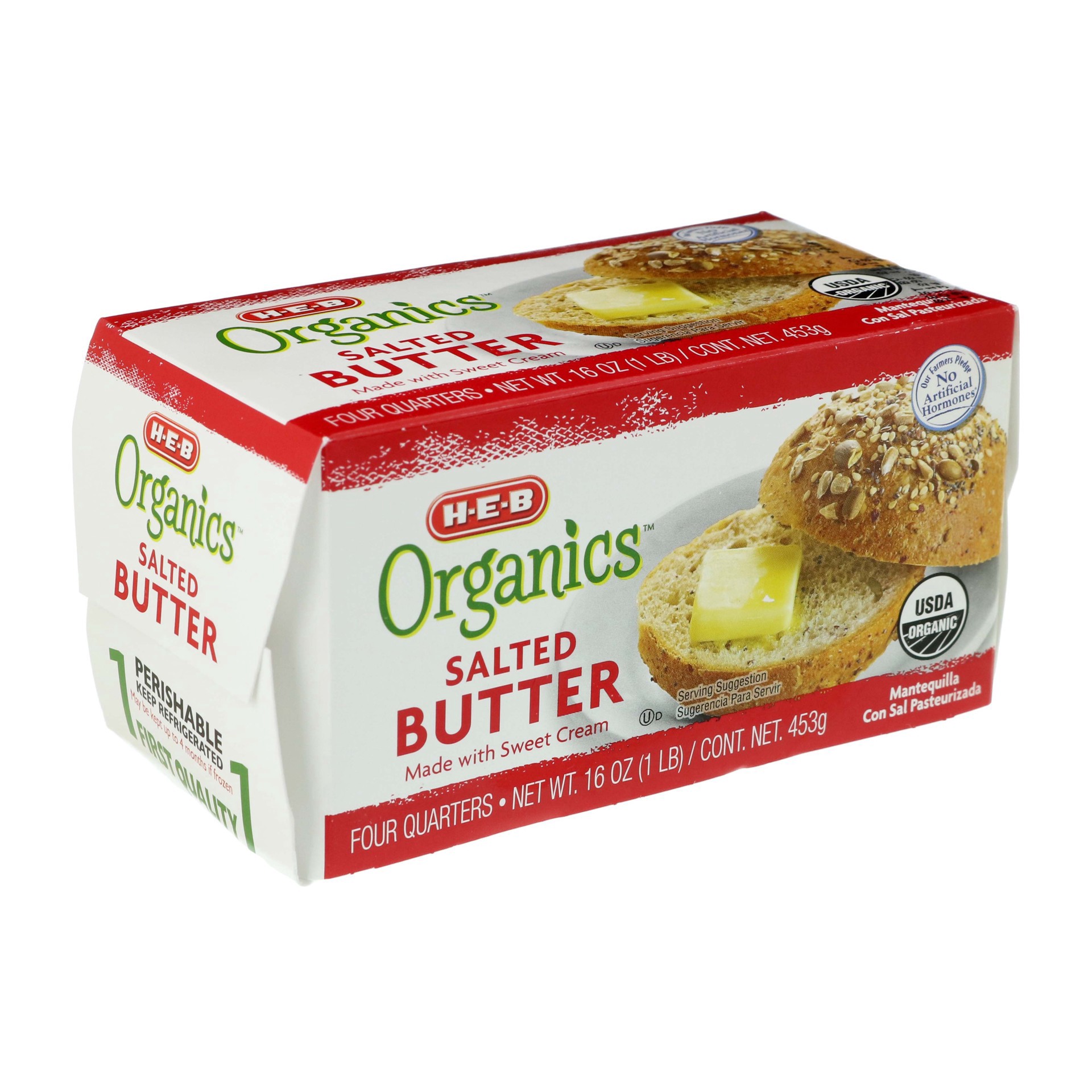 slide 1 of 1, Central Market Organics Salted Butter, 16 oz