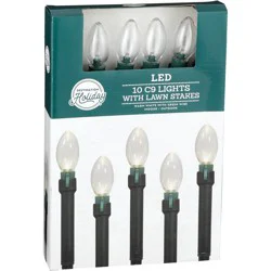 Destination Holiday 10 Count LED White C9 Yard Stakes