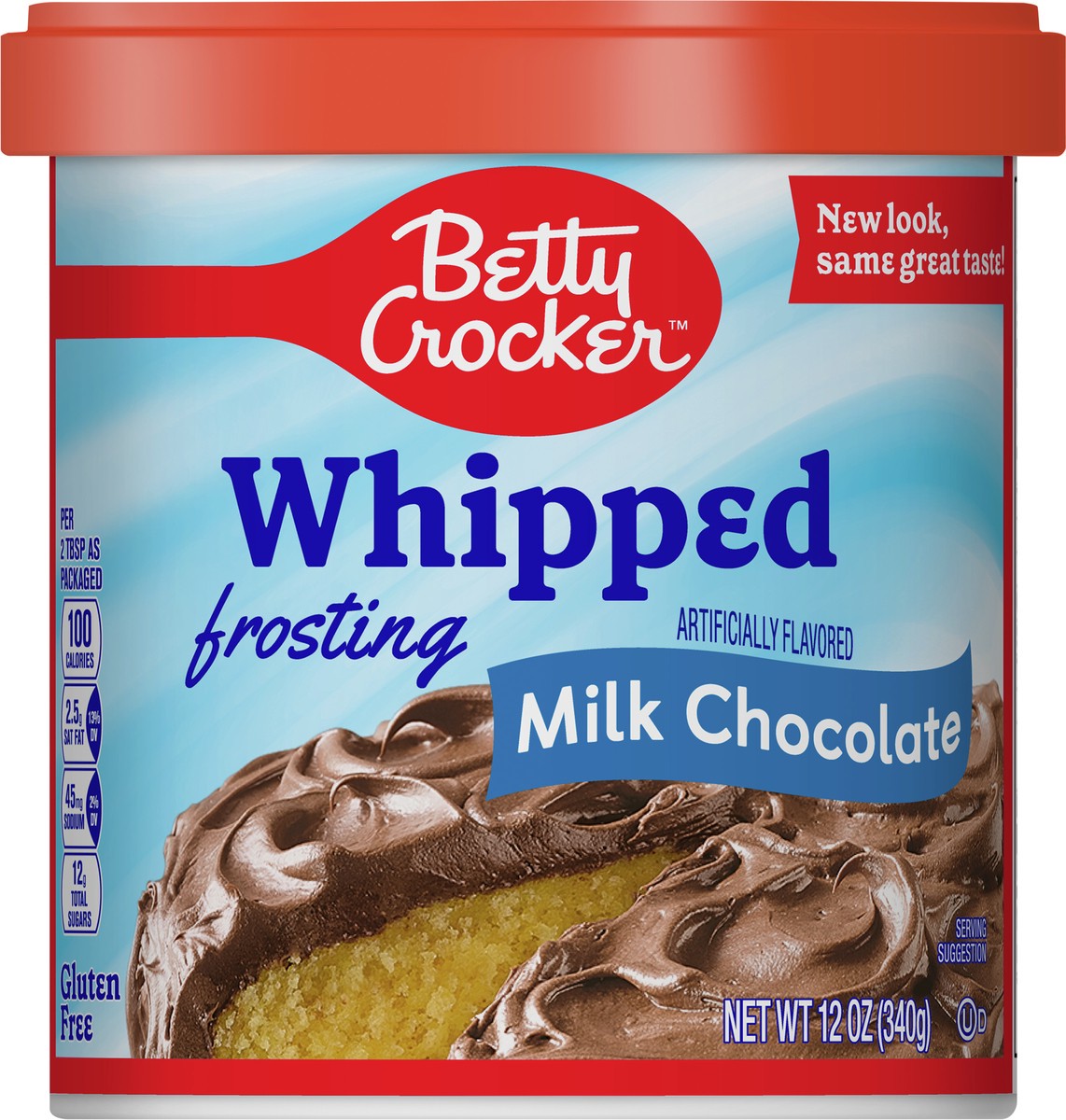 slide 9 of 9, Betty Crocker Gluten Free Whipped Milk Chocolate Frosting, 12 oz., 12 oz