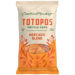 Central Market Totopos Tortilla Chips - Mercado Blend
