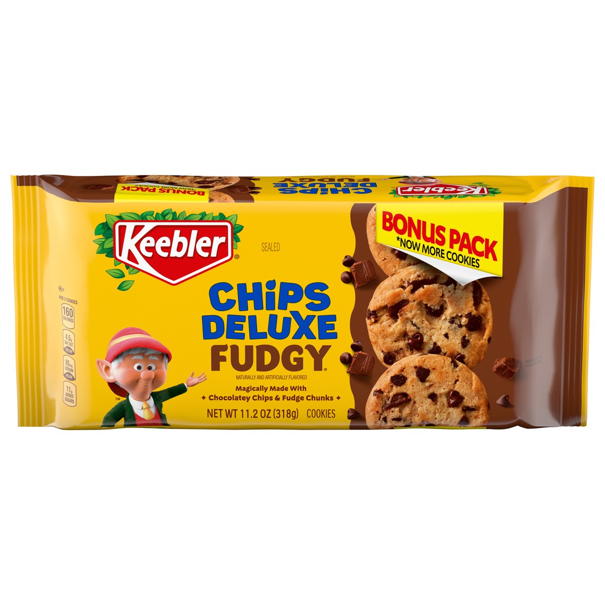 slide 1 of 14, Keebler Fudgy Chocolate Chip Cookies with Chunks of Keebler Fudge, 11.2 oz