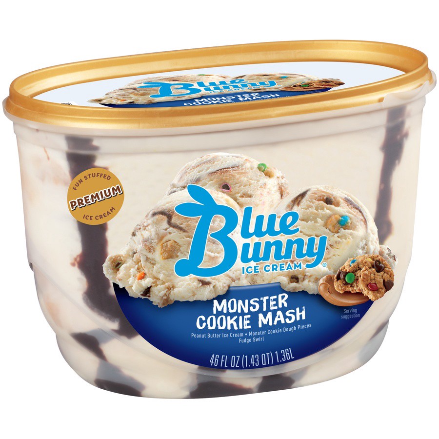 slide 2 of 8, Blue Bunny Monster Cookie Mash Frozen Dessert, 46 fl oz