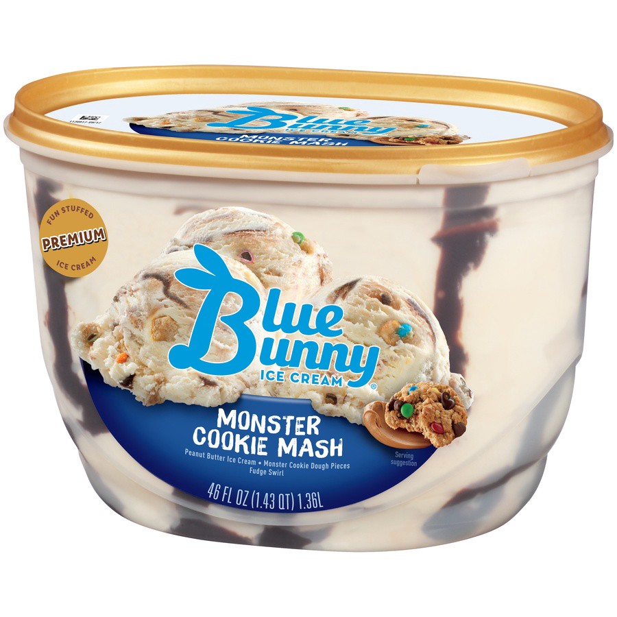 slide 3 of 8, Blue Bunny Monster Cookie Mash Frozen Dessert, 46 fl oz