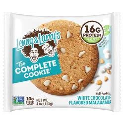 Lenny & Larry's The Complete Cookie, White Chocolate Flavored Macadamia, 4oz- 12ct