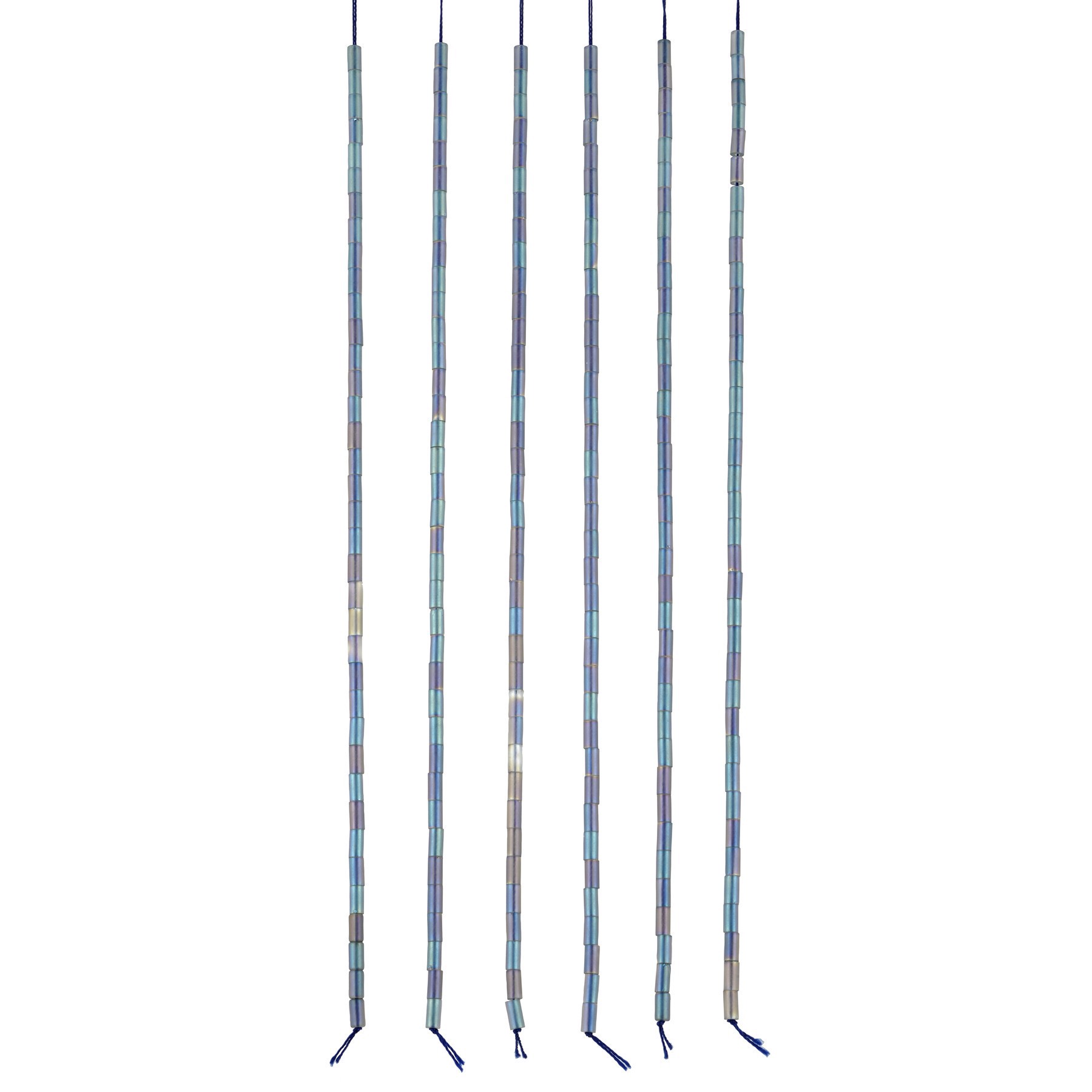 slide 3 of 3, Blue Matte Glass Tube Beads, 4mm By Bead Landing, 4 mm