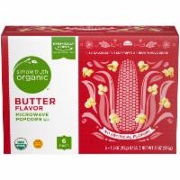 slide 1 of 1, Simple Truth Organic Butter Microwave Popcorn, 6 ct; 3.5 oz