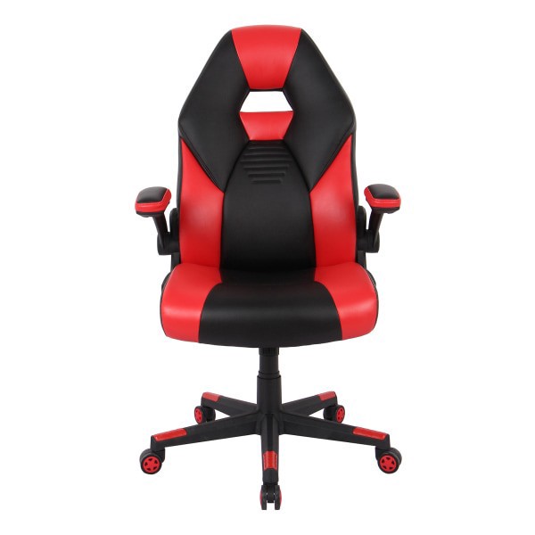 slide 7 of 10, Realspace Rs Gaming Rgx Faux Leather High-Back Gaming Chair, Black/Red, 1 ct