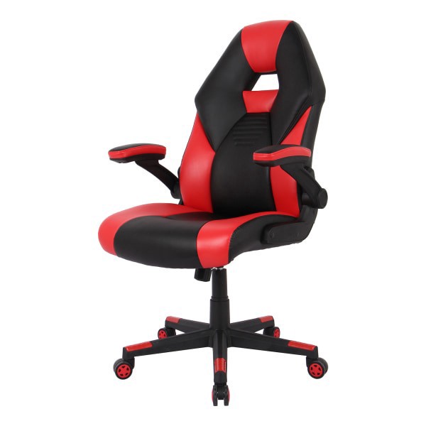 slide 9 of 10, Realspace Rs Gaming Rgx Faux Leather High-Back Gaming Chair, Black/Red, 1 ct