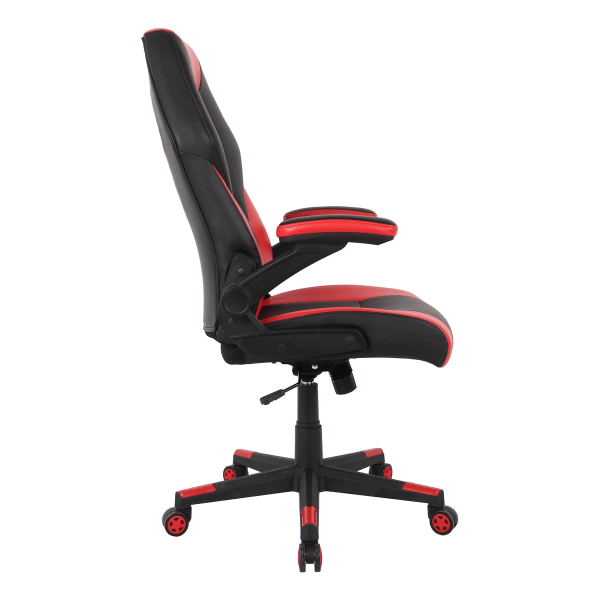slide 3 of 10, Realspace Rs Gaming Rgx Faux Leather High-Back Gaming Chair, Black/Red, 1 ct