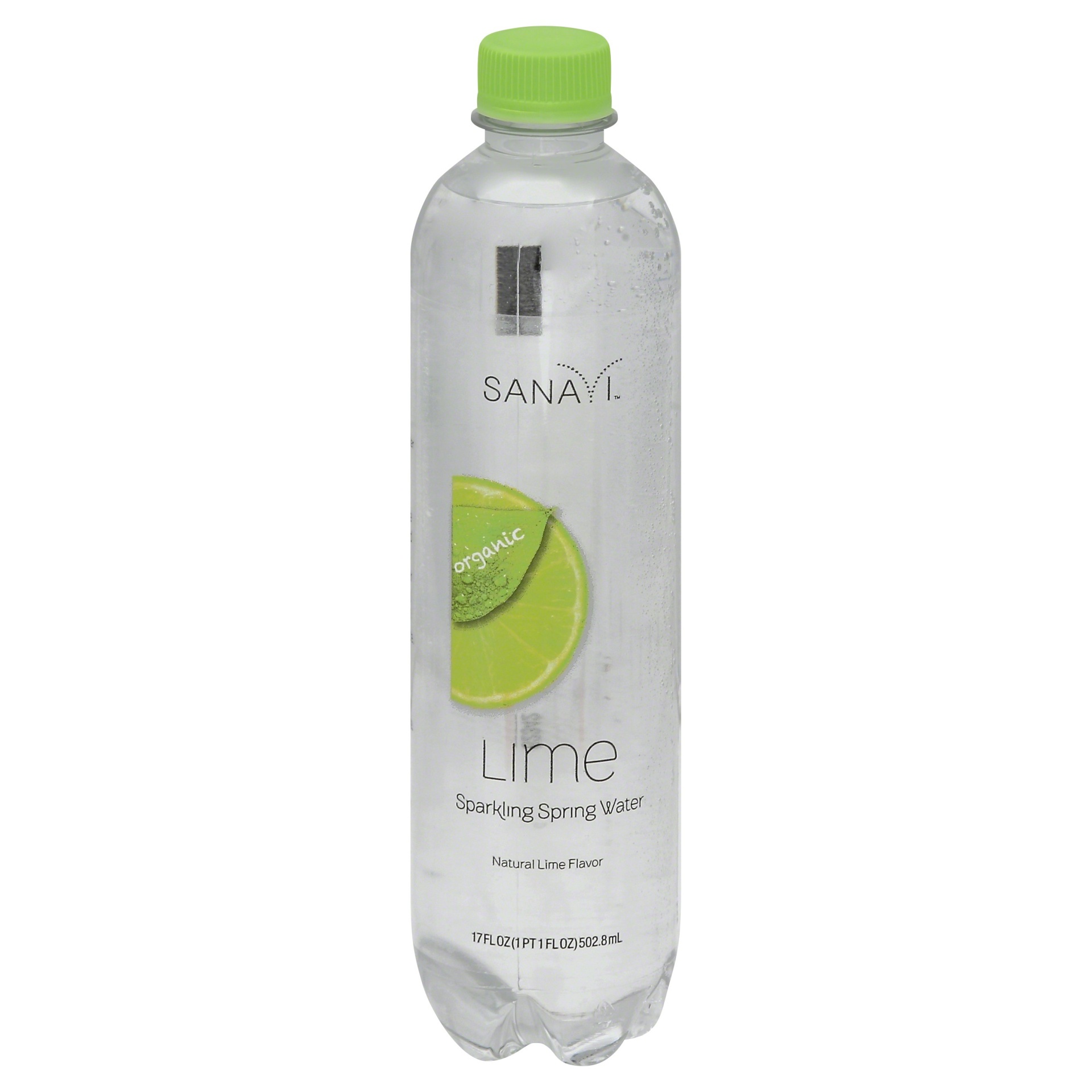 slide 1 of 1, Sanavi Organic Lime Sparkling Spring Water - 17 fl oz, 17 fl oz