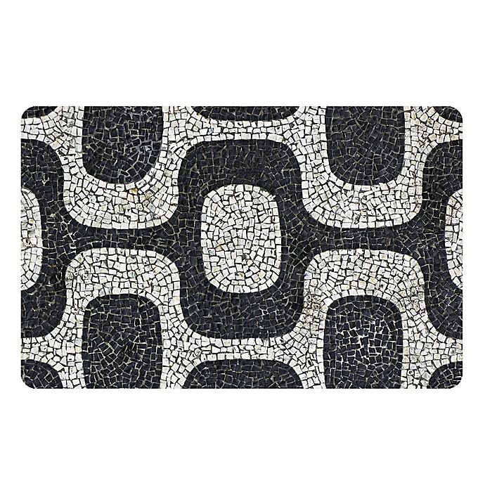 slide 1 of 1, The Softer Side by Weather Guard Modern Mosaic Kitchen Mat - Black/White, 18 in x 27 in