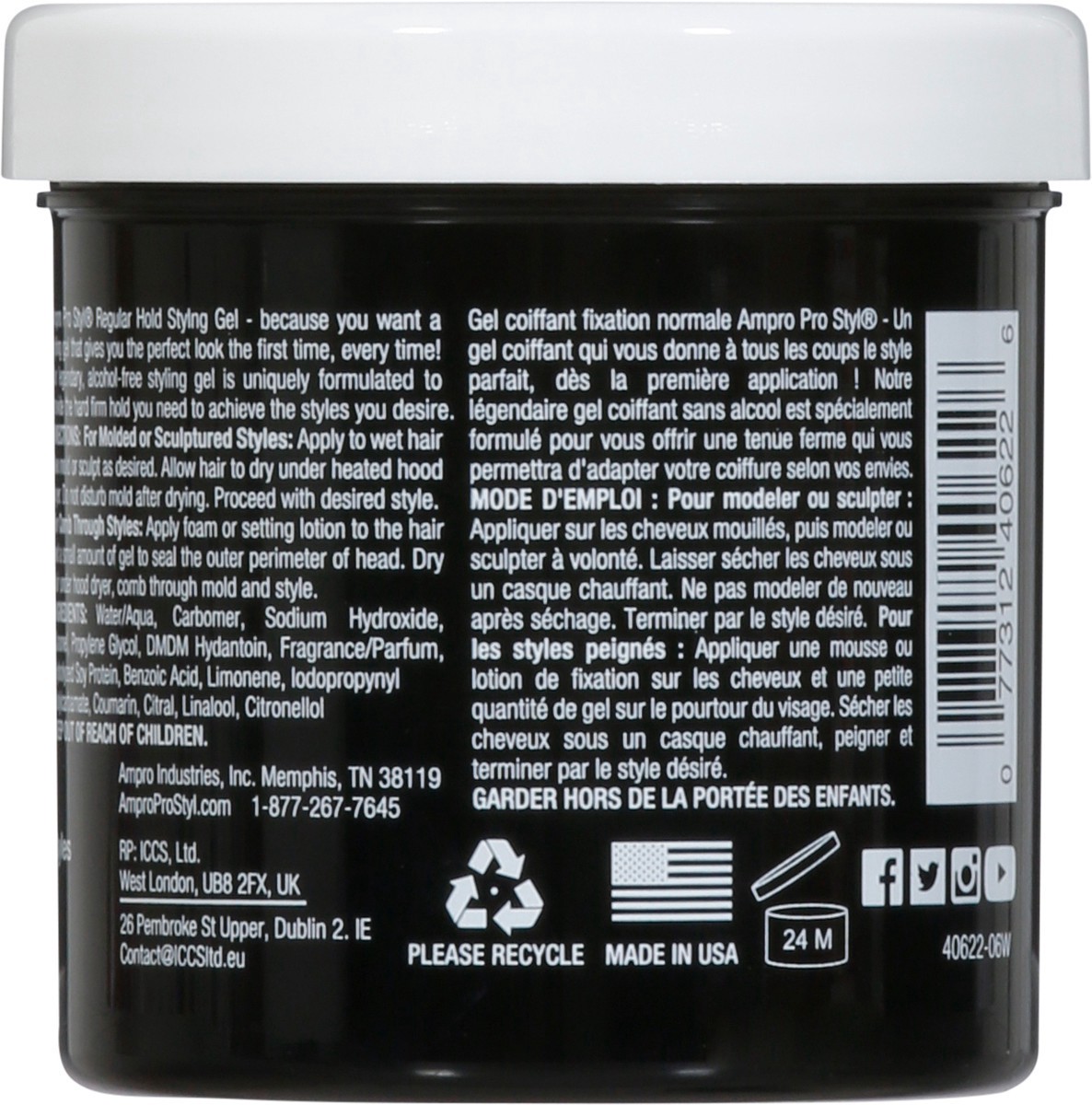 slide 9 of 9, Ampro Pro-Styl Protein Styling Gel (Jar), 1 ct