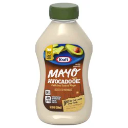 Kraft Mayo with Avocado Oil Reduced Fat Mayonnaise, 12 fl oz Bottle