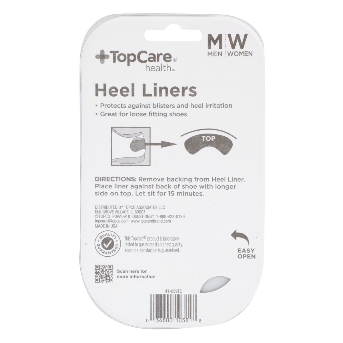 slide 8 of 8, TopCare Heel Liners - Men & Women's, 1 ct