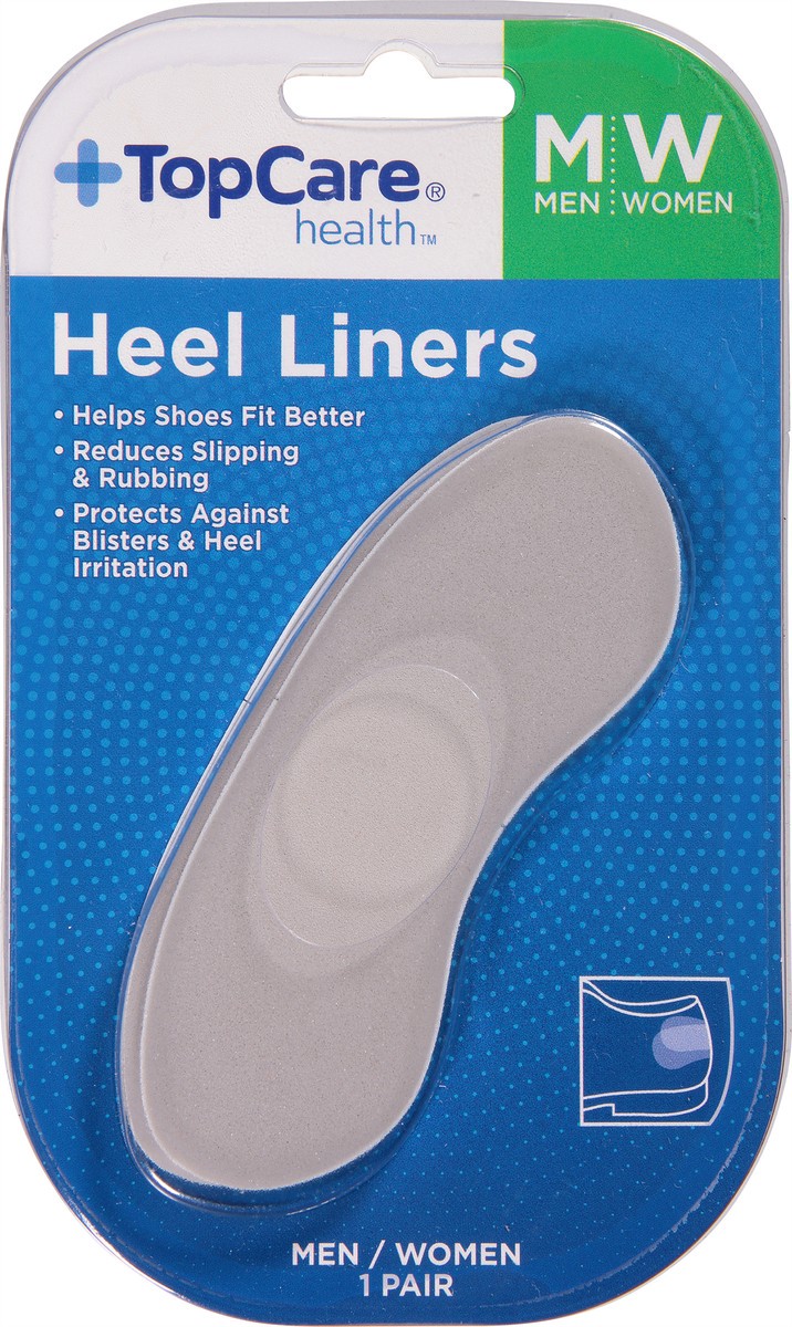 slide 1 of 8, TopCare Heel Liners - Men & Women's, 1 ct