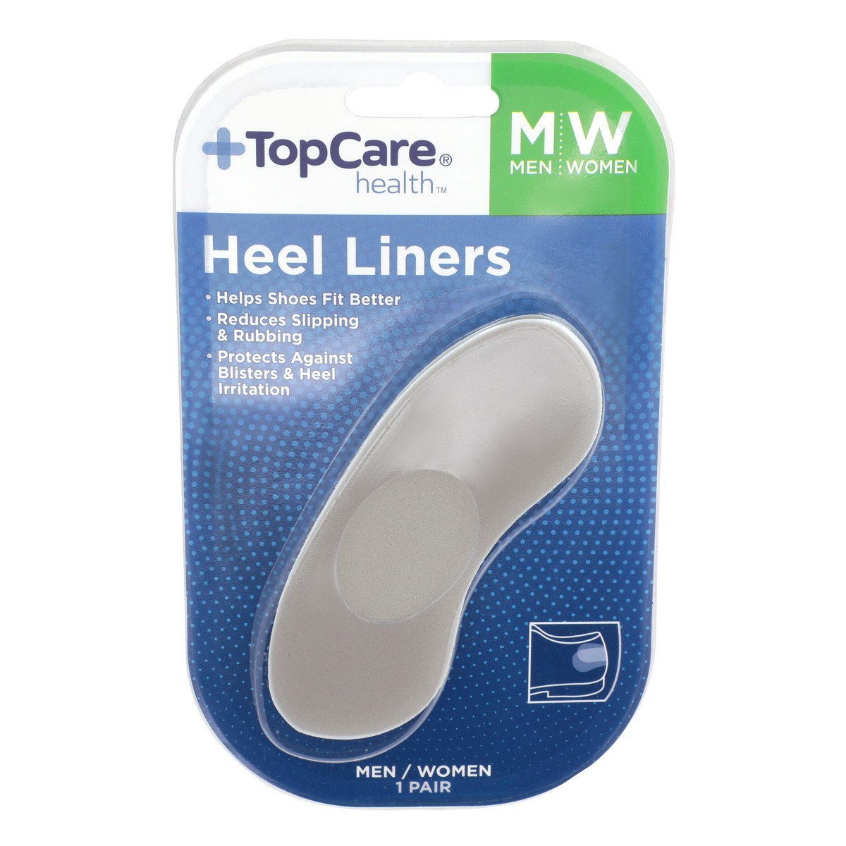 slide 1 of 8, TopCare Heel Liners - Men & Women's, 1 ct