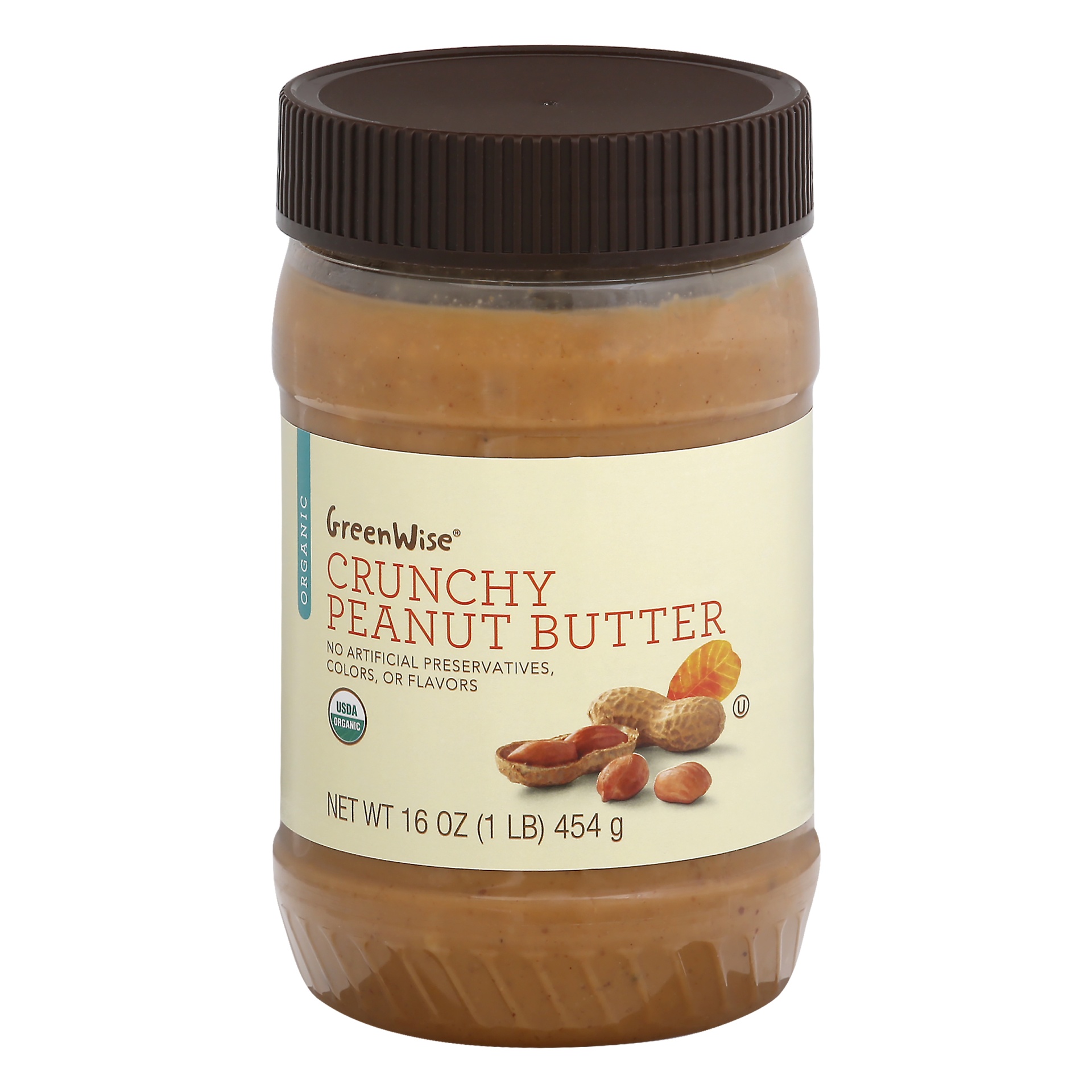 slide 1 of 1, GreenWise Organic Crunchy Peanut Butter, 16 oz