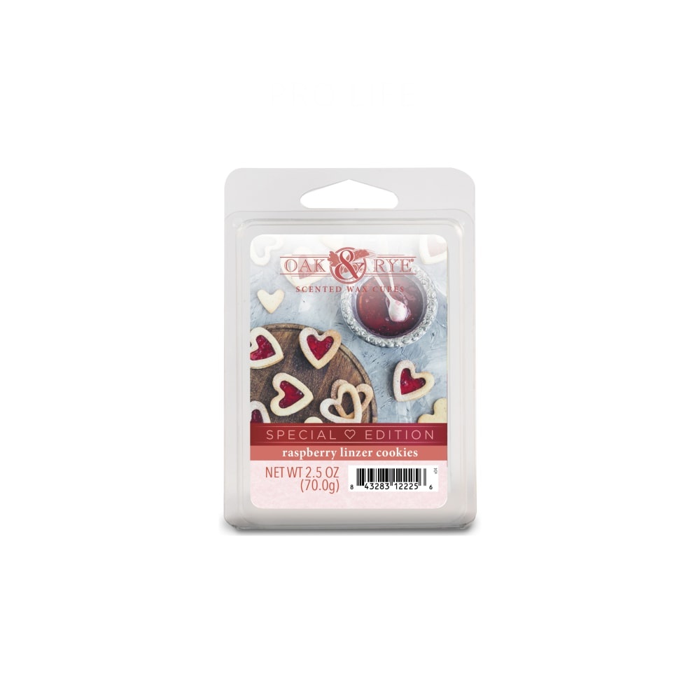 slide 1 of 1, Oak & Rye Raspberry Linzer Cookies Scented Wax Cubes, 6 ct; 0.41 oz