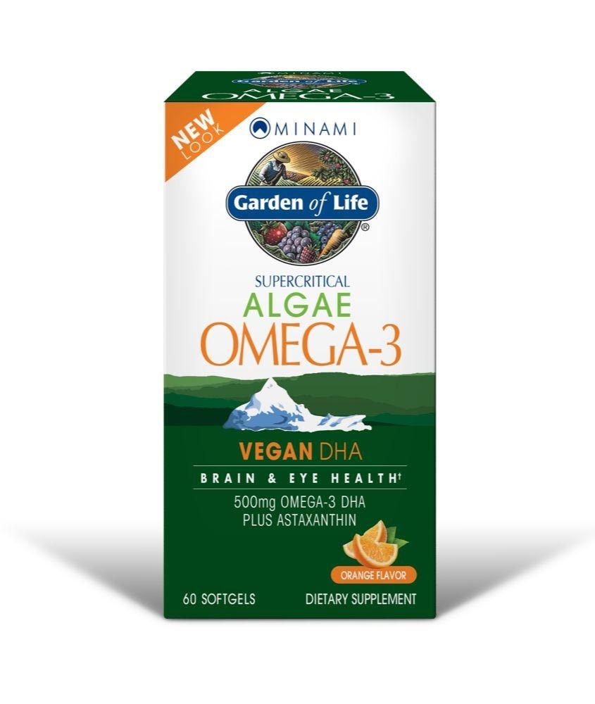 slide 1 of 1, Garden of Life Orange Flavor Vegan Omega-3 Supplement, 60 ct