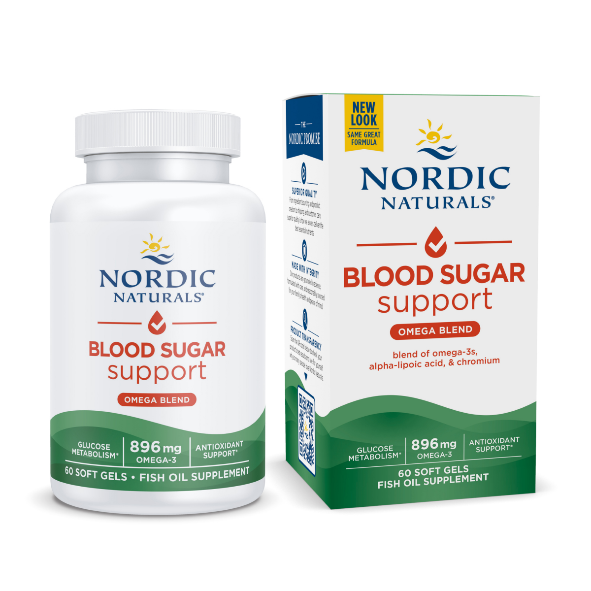 slide 1 of 29, Nordic Naturals Omega Blood Sugar Unflavored, 60 ct