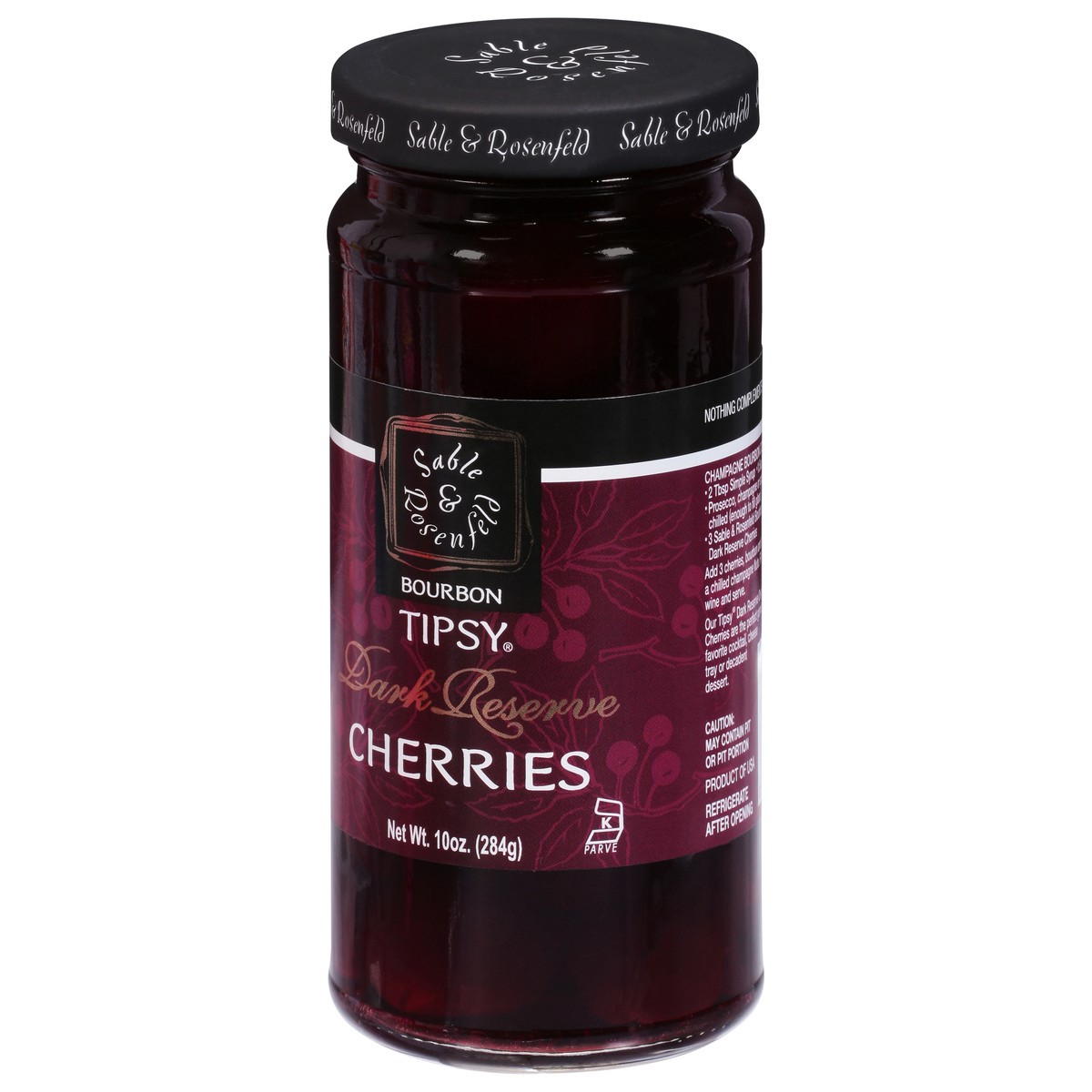 slide 4 of 9, Sable & Rosenfeld Tipsy Dark Reserve Cherries 10 oz, 10 oz