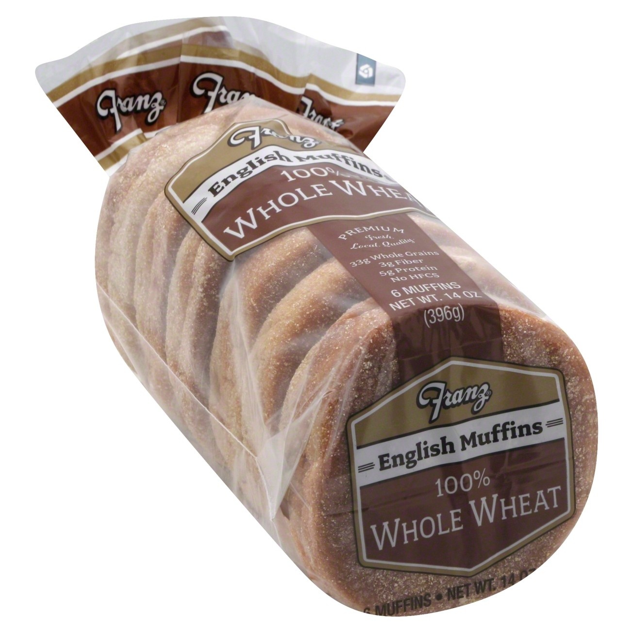 slide 1 of 4, Franz English Muffins 100% Whole Wheat, 6 ct; 14 oz