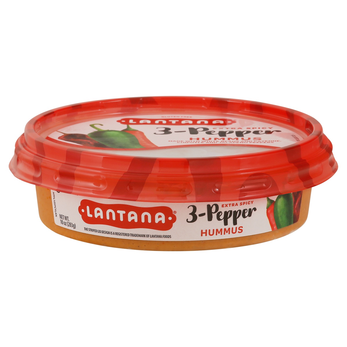 slide 1 of 1, Lantana Extra Spicy 3-Pepper Hummus 10 oz, 