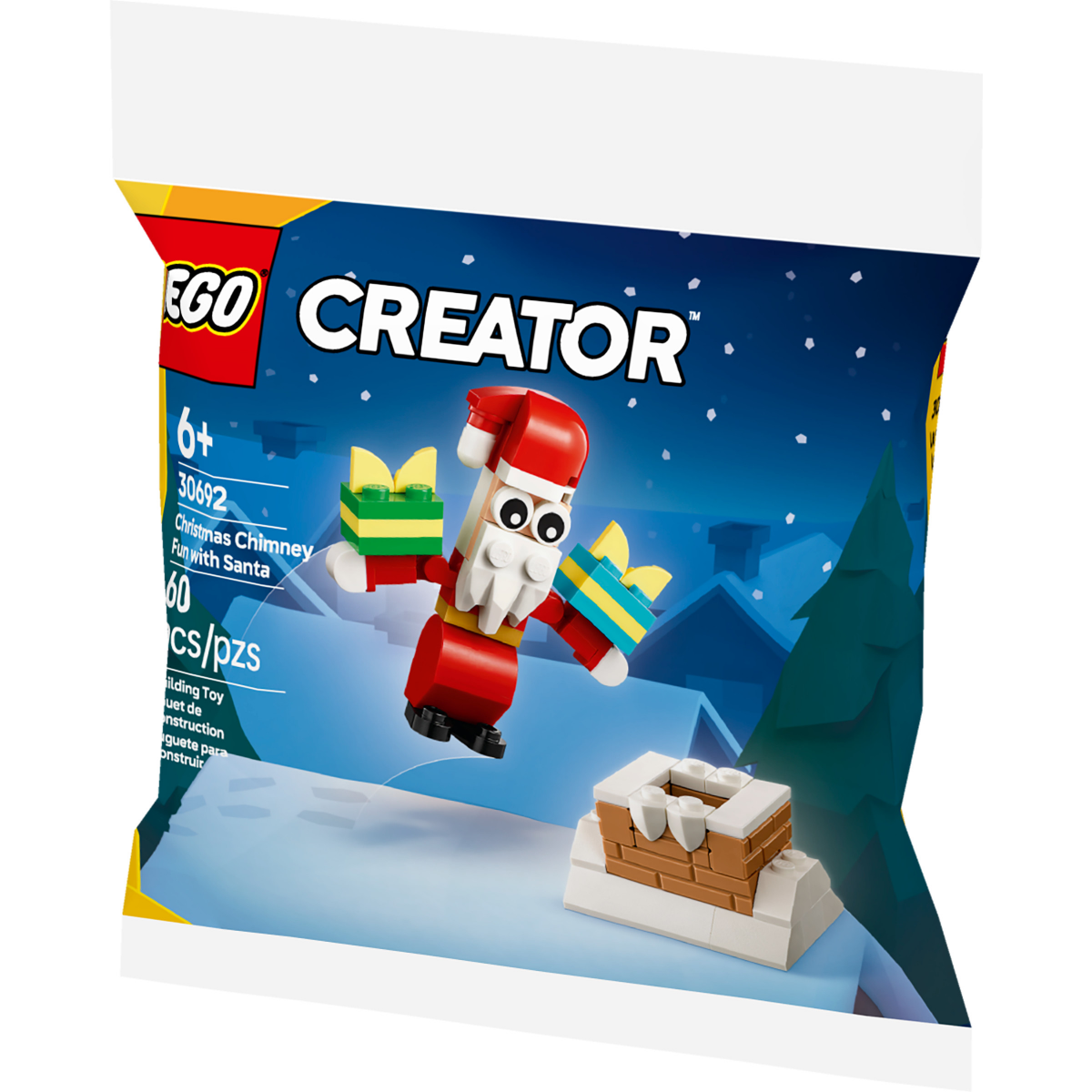 slide 3 of 5, LEGO Creator Christmas Chimney Fun with Santa Building Set 30692, 1 ct