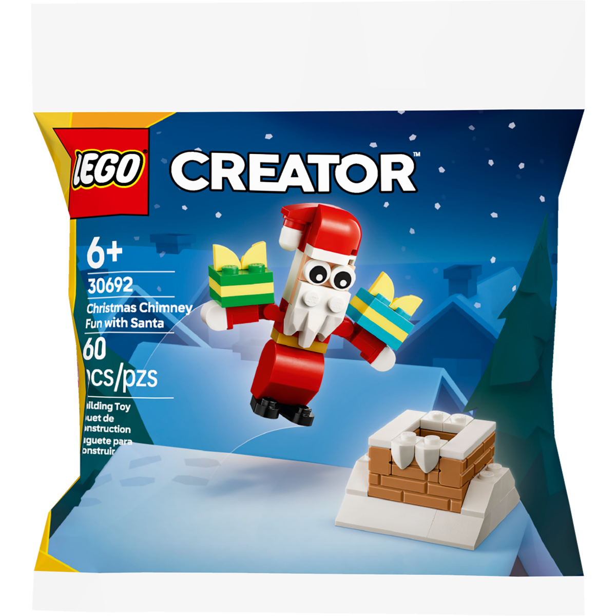 slide 5 of 5, LEGO Creator Christmas Chimney Fun with Santa Building Set 30692, 1 ct