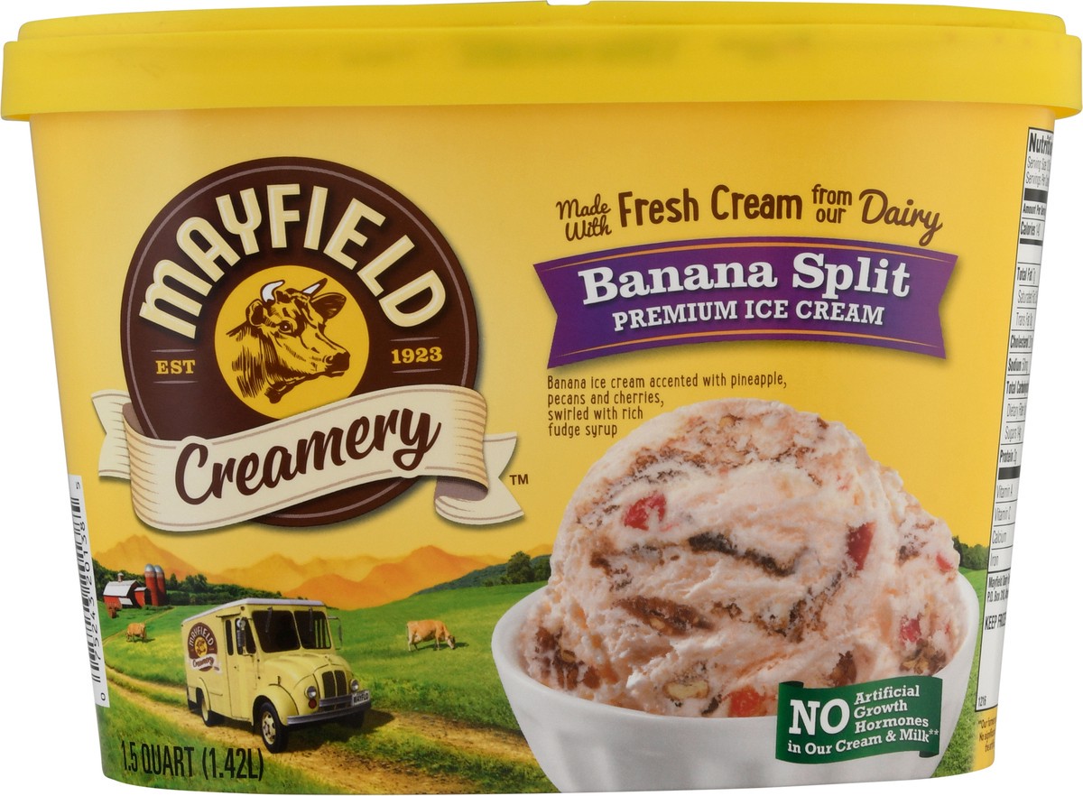 slide 6 of 9, Mayfield Creamery Premium Banana Split Ice Cream 1.5 qt, 1.5 qt