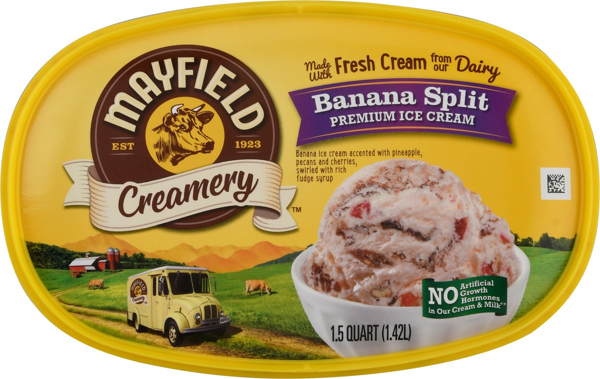 slide 9 of 9, Mayfield Creamery Premium Banana Split Ice Cream 1.5 qt, 1.5 qt